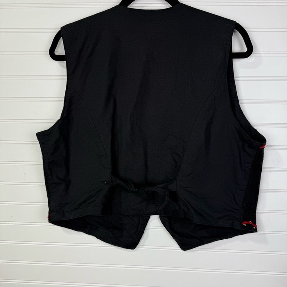 Vintage Erika Classics Clothing Co. Christmas Poinsettia Vest. Size Large. - Picture 3 of 7